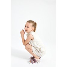 Vicco Gorbi Kız-Erkek Çocuk Kot Sandalet - Pudra