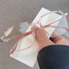 2025 Unisex Şeffaf Trend Gözlük – Anti Mavi Işık Koruyucu, Oversize Moda Çerçeve