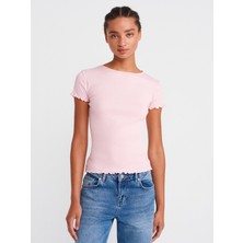 31935 Kısa Kollu T-Shirt-Toz Pembe