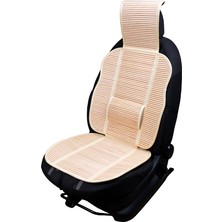Oto Hasır Bambu Minder Ön Bej Ikili Takım Bel Destekli Terletmez WF-1053-BEJ