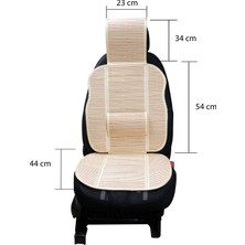 Oto Hasır Bambu Minder Ön Bej Ikili Takım Bel Destekli Terletmez WF-1053-BEJ