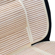 Oto Hasır Bambu Minder Ön Bej Ikili Takım Bel Destekli Terletmez WF-1053-BEJ