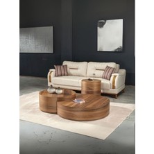 Gazzini Furniture Walnut Ceviz Orta Sehpa Takımı