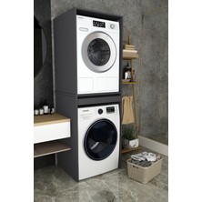 Lüks Çekmeceli Çamaşır Kurutma Makinesi Dolabı %100 MDF Banyo Dolabı BD05