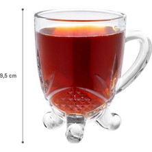 Madame Coco Dublin 4'Lü Çay Fincanı Seti - Şeffaf - 210 Ml