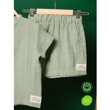 %100 Pamuklu Organik Müslin Şortlu Takım