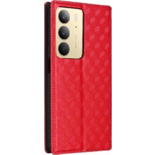 Manyi Market Realme C75 4g 3D Desen Manyetik Kapatma Pu Deri Cüzdan Kılıf (Yurt Dışından)