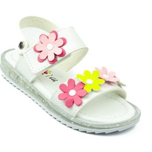 Minican Wendy 62 Beyaz Kız Çocuk Çiçekli Sandalet