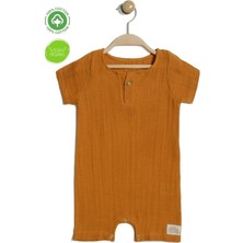 %100 Pamuklu Organik Müslin Kısa Tulum