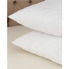 Madame Coco Raison 2 Li Kapitoneli Yastık Alezi - Beyaz - 50x70 C