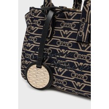 Emporio Armani Tamamı Logolu Çıkarılabilir Askılı Çanta Bayan Çanta EW000371 AF12993 FB237