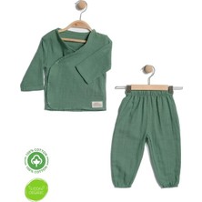 %100 Pamuklu Organik Müslin Bebek Kimona Takımı