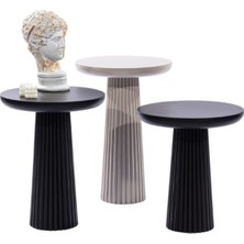 Gazzini Furniture Mira Bohem 3'lü Ahşap Zigon Sehpa