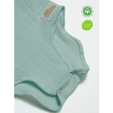%100 Pamuklu Organik Müslin Unisex Alttan Çıtçıtlı Body