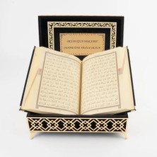 Raşel Kutulu Pleksi Desen Kuran-I Kerim (Orta Boy, Siyah)