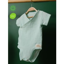 %100 Pamuklu Organik Müslin Unisex Alttan Çıtçıtlı Body