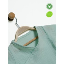 %100 Pamuklu Organik Müslin Unisex Alttan Çıtçıtlı Body