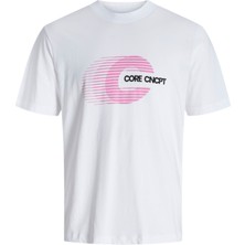 Erkek Bisiklet Yaka Baskili Tisört - Vibrant