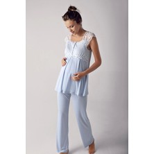   13200 Bayan Kısa Kol Lohusa Pijama Takımı