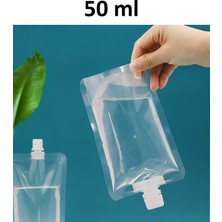 50 ml Seyahat Torbası Taşınabilir Şeffaf Seyahat Kiti Sıvı Torbası Şampuan Sabun Spout Pouch 6 Adet