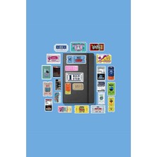 Ticket Bilet Sticker Paketi /bullet Journal Defter Çıkartma Ajanda Laptop Etiket