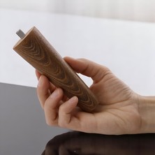4 Adet Ahşap Ayak 12 cm Ceviz M8 Civatalı Bağlantı Aparatlı Dolap Mobilya Koltuk Kanepe Destek Ayağı Ayakları