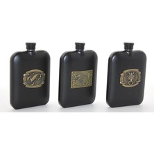 Paslanmaz Çelik Kabartmalı Tekli 6 Oz Matara ALK2666