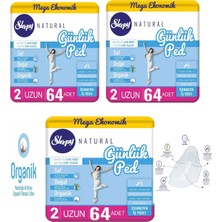 Sleepy Natural Günlük Ped Uzun 64'lü 3 Adet