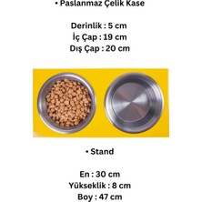Dolcedo Büyük Irk Metal Mama Kabı Standı