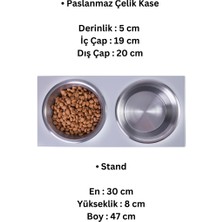 Dolcedo Büyük Irk Metal Mama Kabı Standı