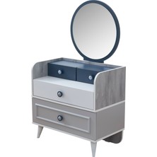 Alpino  Hope Şifonyer (Ayna Dahil) (Izlanda Mavi) - 80 x 45 x 76