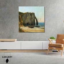 Kare Kanvas Tablo Ünlü Eserler Gustave Courbet-Falaises D’étretat (1869)