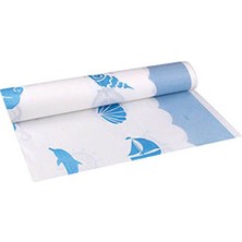 Alsepeteavm  Roll-Up Rulo Kağıt Masa Örtüsü Marin Desenli 100 x 150CM 16 Yaprak
