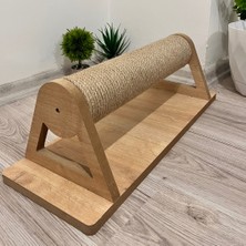 Felino Yatay Döner Kedi Tırmalama Ahşap Desenli