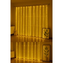 Perdesi Dize Işıkları, 3m x 3m 300 LED Peri Işıkları 8 Modlu Su Geçirmez LED Dize Işıklar Uzaktan Kumandalı ve Zamanlayıcı Kapalı Açık Bahçe