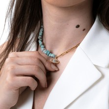 Mia Lia Design Arven - Amazonit Doğal Taş Kolye