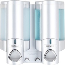 Living BLP-76235-1 Aviva Shower Dispenser 2 Chamber Satin Silver