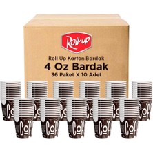 Roll-Up 4 oz Türk Kahvesi ve Espresso Karton Bardak 360 Adet (Koli)