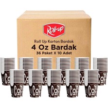 Roll-Up 4 oz Türk Kahvesi ve Espresso Karton Bardak 360 Adet (Koli)