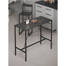 Retodesign Siyah Bar Masası / Yemek Masası 1652S