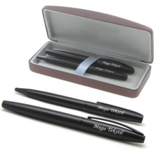 Mavi Mürekkep Kişiye Özel Roller Tükenmez Kalem Seti