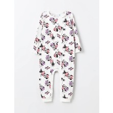 Lcw Baby Pembe Bisiklet Yaka Uzun Kollu Minnie Mouse Baskılı Kız Bebek Tulum 2'li