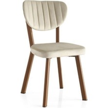 Gazzini Furniture Olivya Sandalye, Ceviz Metal