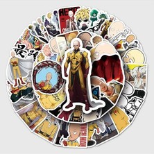 One Punch Man Anime Sticker 50'li Mega  Sticker Set Laptop Notebook Tablet Sticker Seti