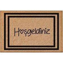 Decovetro Hoşgeldiniz Desenli Kapı Önü Halı Paspas