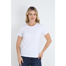Nefes Alabilen %100 Pamuk Bisiklet Yaka Regular Fit Normal Kesim Baskısız Basic Tişört