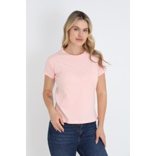 Nefes Alabilen %100 Pamuk Bisiklet Yaka Regular Fit Normal Kesim Baskısız Basic Tişört