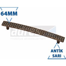 Adresline Hasır Kulp 4'lü 64mm Antik Sarı