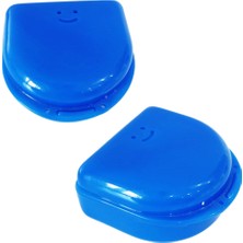 Polywax Diş Protez Kutusu - Diş Saklama  -Kabı  Küçük Boy  -(Mavi)  ( 2 Adet )