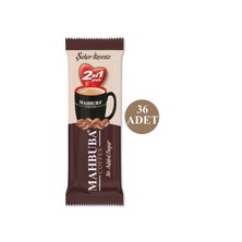 Mahbuba 2si1 Arada Şekersiz 36X4,5 gr Mini Küçük Boy Ikramlık Otobüs Hazır Kahve Poşet